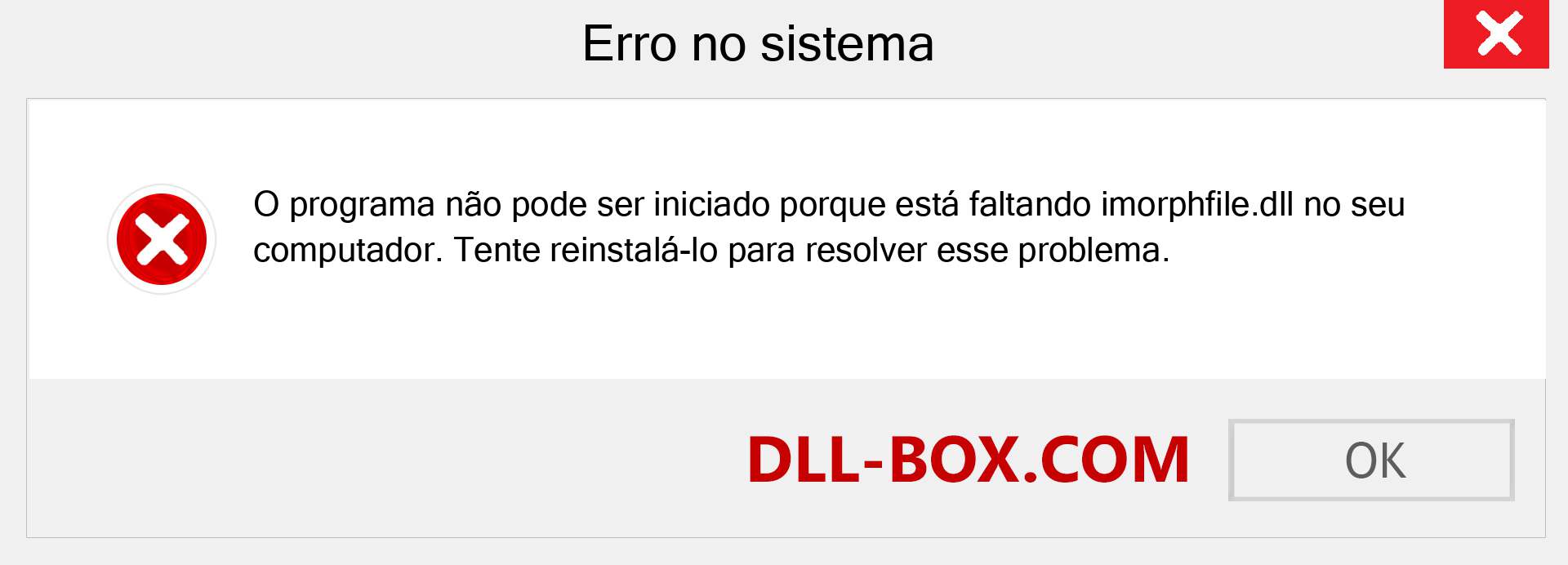 Arquivo imorphfile.dll ausente ?. Download para Windows 7, 8, 10 - Correção de erro ausente imorphfile dll no Windows, fotos, imagens